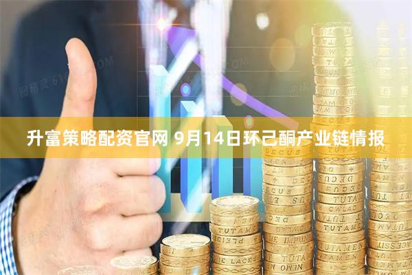 升富策略配资官网 9月14日环己酮产业链情报